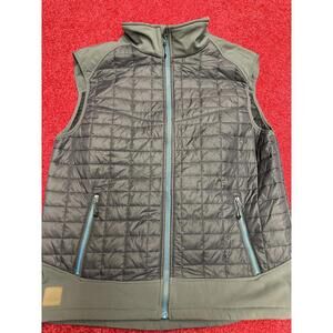 Little Donkey Andy Mens Vest Size XL gray Blue Zipper pocket Light Weight Puffer